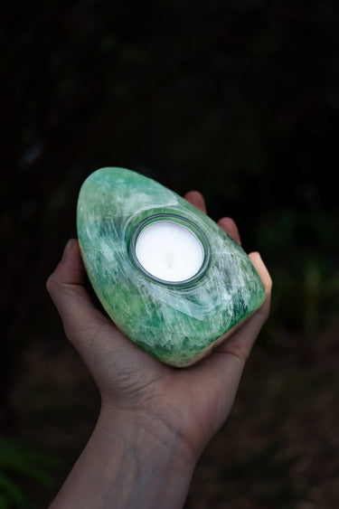Fluorite Candle Holder